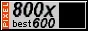 Badge that says '800×600 best', or maybe it says '800 × best 600', it's a bit hard to tell. It also has the word 'PIXEL' in all-caps written vertically on the left-hand side. To the right there's a cross with arros at the end that is animated to expand each loop