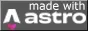 Badge with the Astro logo that says 'Made with Astro'